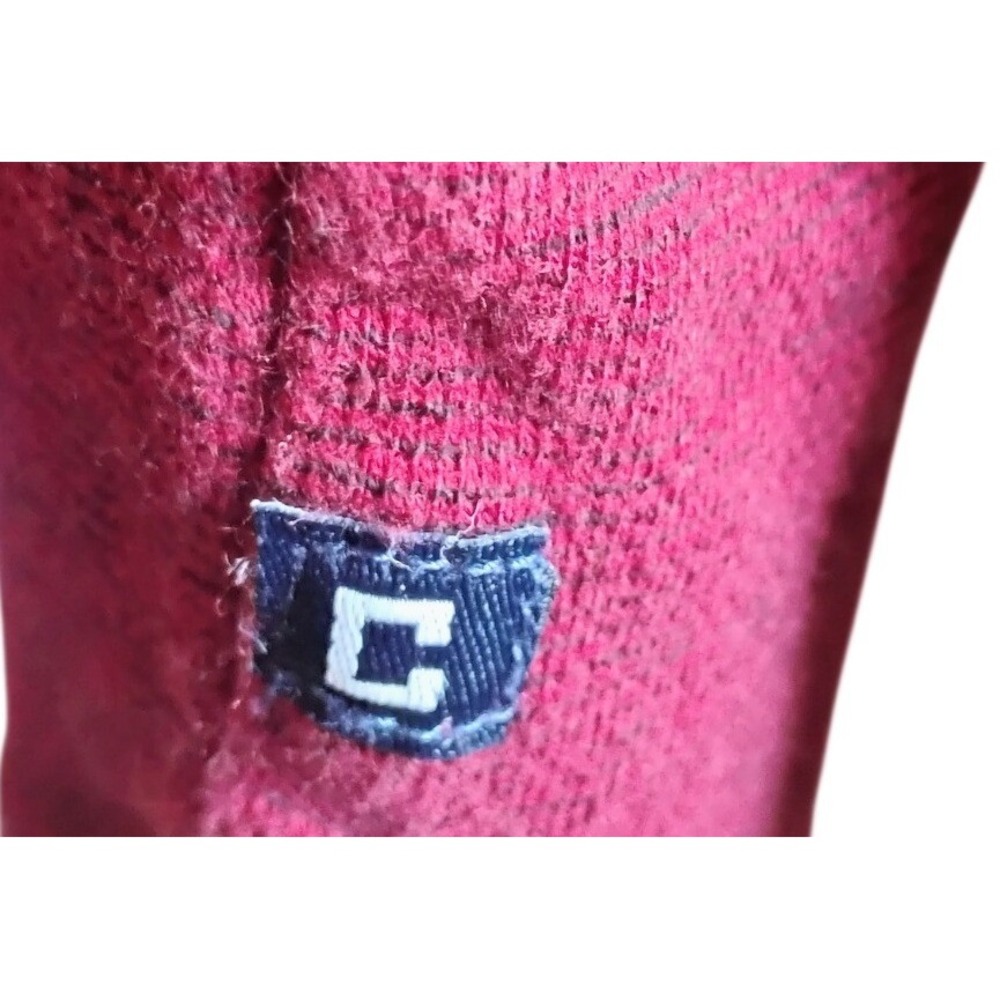 Chaps Men's Red Quarter Zip‎ Sweater XL Pullover Cotton Knit Classic Fit - Picture 4 of 11